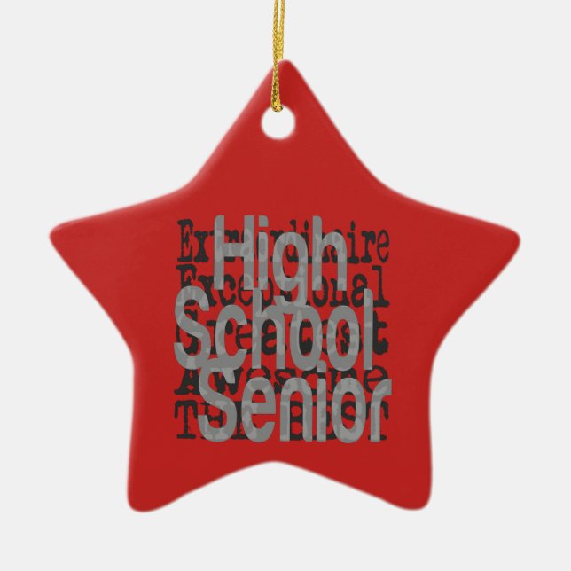 High School Senior Extraordinaire Ceramic Ornament (Front)