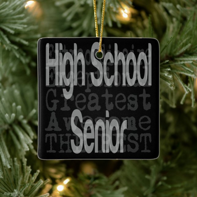 High School Senior Extraordinaire Ceramic Ornament (Tree)