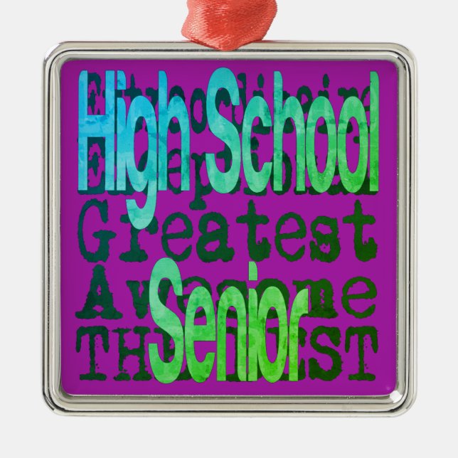 High School Senior Extraordinaire Christmas Metal Ornament (Front)