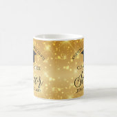 High School Senior Girl Gold Sparkle Custom 2024 Coffee Mug (Center)
