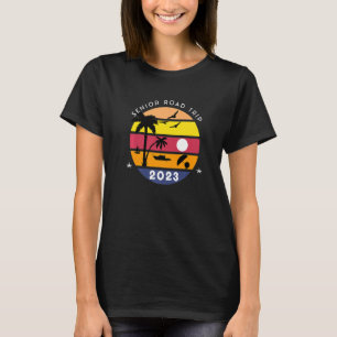 High School Senior Road Trip 2023 Retro Sunset Mat T-Shirt
