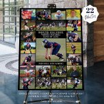 High School Senior Sports 22 Photo Collage Foam Board<br><div class="desc">Recognize and celebrate your high school sports senior on Seniors Night, season-end sports recognition or awards dinner or display at his or her graduation party utilizing this easy-to-upload photo collage template printed on foam board with 22 rectangle pictures and your custom text in your choice of colors. Makes a commemorative...</div>
