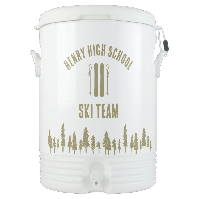 High School Ski Team Beverage Cooler (Front)