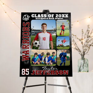 High School Soccer Team Sports Photo Collage Foam Board
