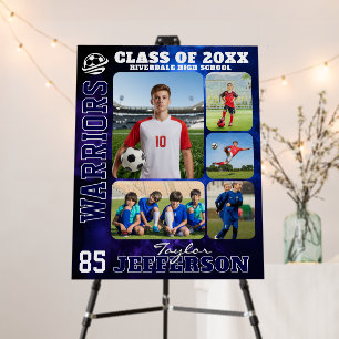 High School Soccer Team Sports Photo Collage Foam Board