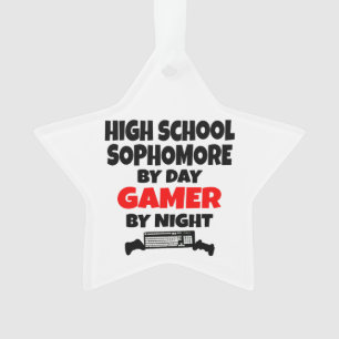High School Sophomore by Day Gamer by Night Ornament