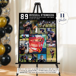 High School Sports Senior 11 Photo Collage Grad Fo Foam Board<br><div class="desc">Honor and celebrate your high school sports senior on Seniors Night, at the athletics awards banquet or display at his or her graduation party this photo collage board with 11 pictures and personalized with your player's number, initials or school monogram, name and your custom text in your choice of text...</div>