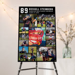 High School Sports Senior 15 Photo Collage Grad Foam Board<br><div class="desc">Honor and celebrate your high school sports senior on Seniors Night, at the athletics awards banquet or display at his or her graduation party this photo collage board with 15 pictures and personalized with your player's number, initials or school monogram, name and your custom text in your choice of text...</div>