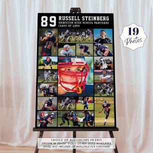 High School Sports Senior 19 Photo Collage Grad Foam Board