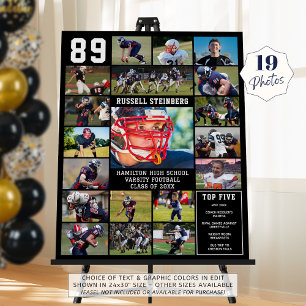 High School Sports Senior 19 Photo Collage Top 5 Foam Board