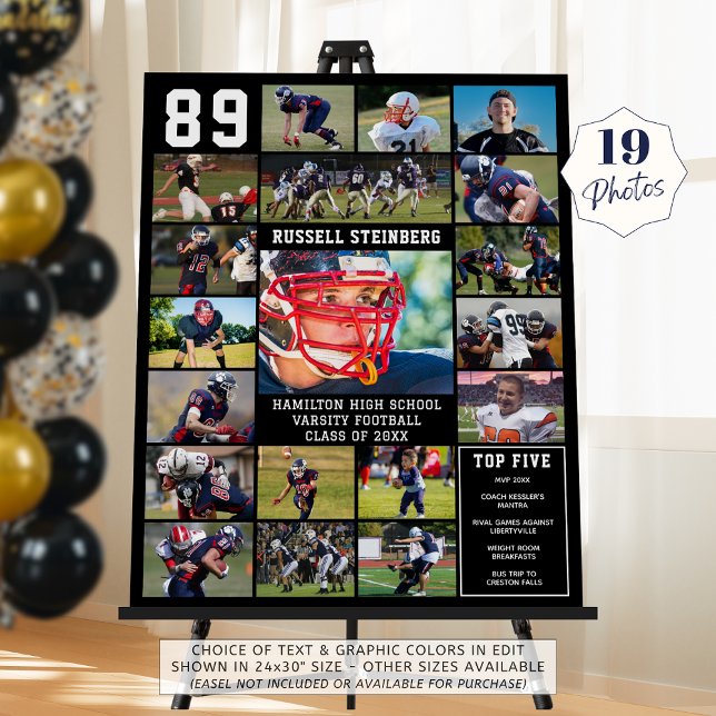 High School Sports Senior 19 Photo Collage Top 5 Foam Board (Creator Uploaded)