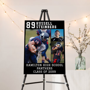 High School Sports Senior 3 Photo Collage Grad Foam Board