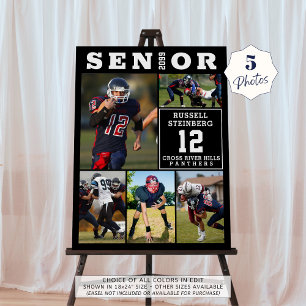 High School Sports Senior 5 Photo Collage Foam Board