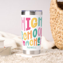 High School Teacher Colorful Text