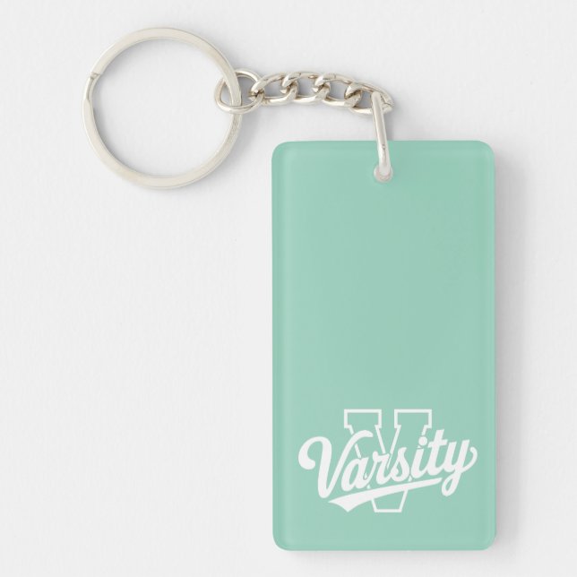 High School Varsity Keychain with Bold "V" Design (Front)