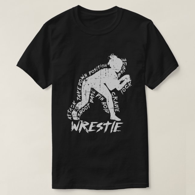 High School Wrestling Mom Dad Gift  Wrestling  T-Shirt (Design Front)