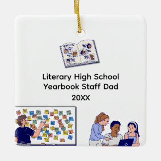 High School Yearbook Dad Ceramic Ornament