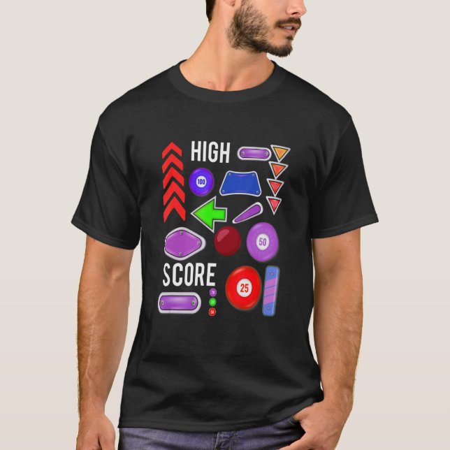 High Score Pinball T-Shirt (Front)