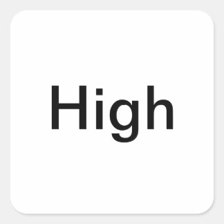 "High" Setting Labels/ Square Sticker