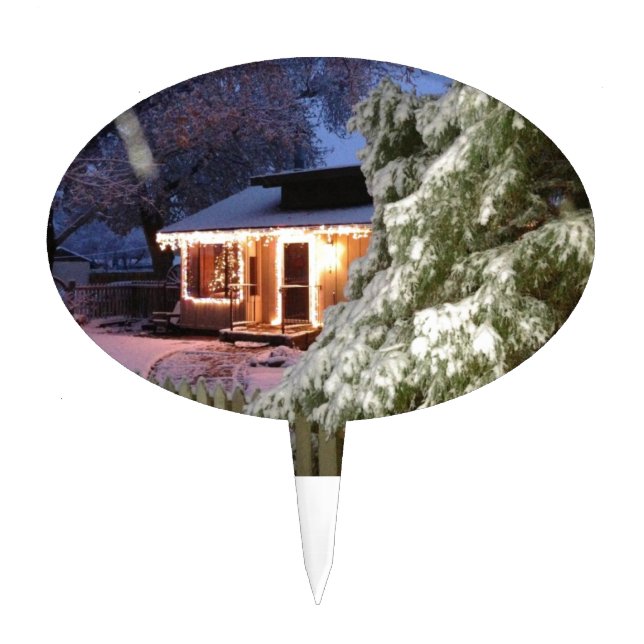 High Sierra Holiday Cake Topper (Front)