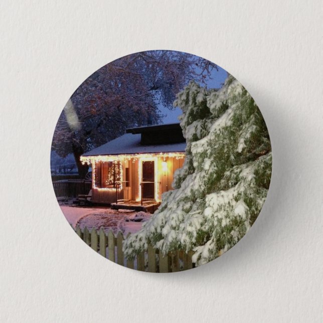 High Sierra Holiday Pinback Button (Front)