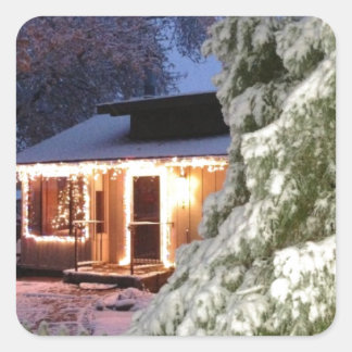 High Sierra Holiday Square Sticker