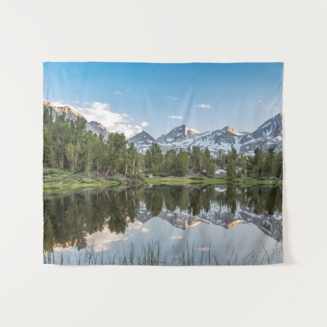 High Sierra Lakes Mirror Reflection Tapestry (Front (Horizontal))