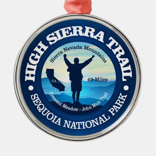 High Sierra Trail Metal Ornament