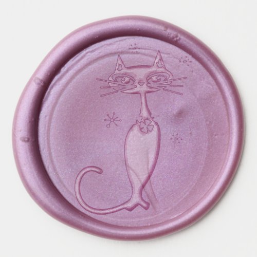 high society cat wax seal stickers