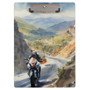 High-Speed Adventure in Vibrant Mountain Landscape Clipboard