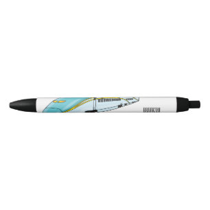 High speed bullet train cartoon illustration pen