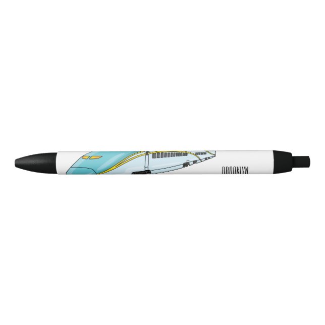 High speed bullet train cartoon illustration pen (Front)