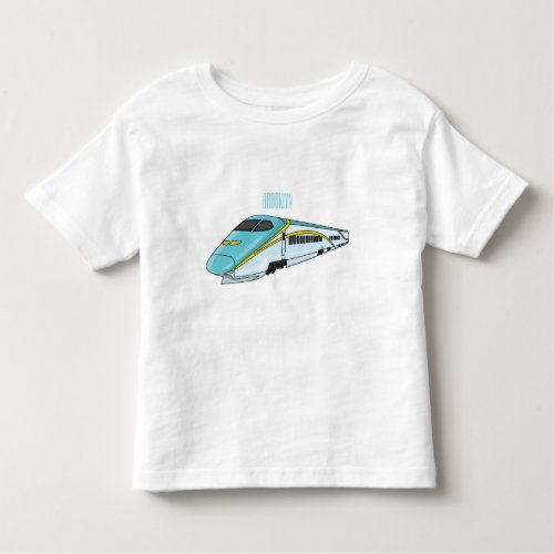 High speed bullet train cartoon illustration  toddler t_shirt