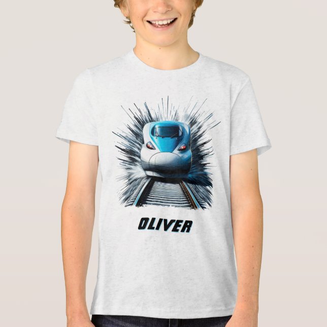 High Speed Bullet Train Tri-Blend Shirt (Front)