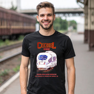 High-Speed CRH380BL China Railway Electric Train T-Shirt