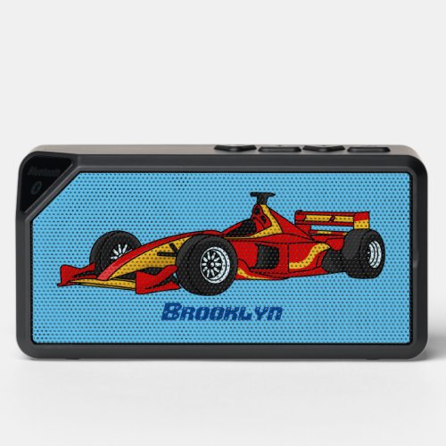 High speed racing cars cartoon illustration bluetooth speaker