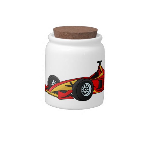 High speed racing cars cartoon illustration candy jar