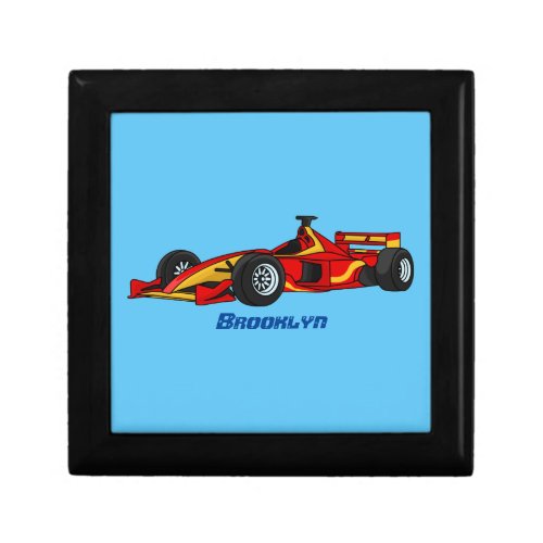 High speed racing cars cartoon illustration  gift box