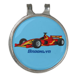 High speed racing cars cartoon illustration golf hat clip