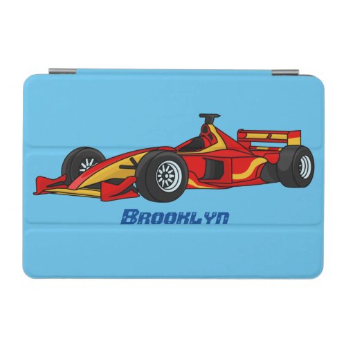 High speed racing cars cartoon illustration iPad mini cover