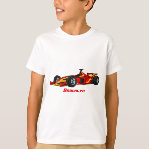 High speed racing cars cartoon illustration T-Shirt