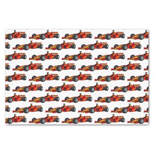 High speed racing cars cartoon illustration tissue paper