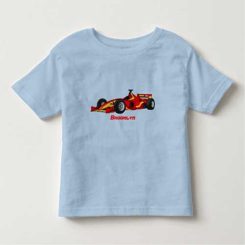 High speed racing cars cartoon illustration toddler t_shirt