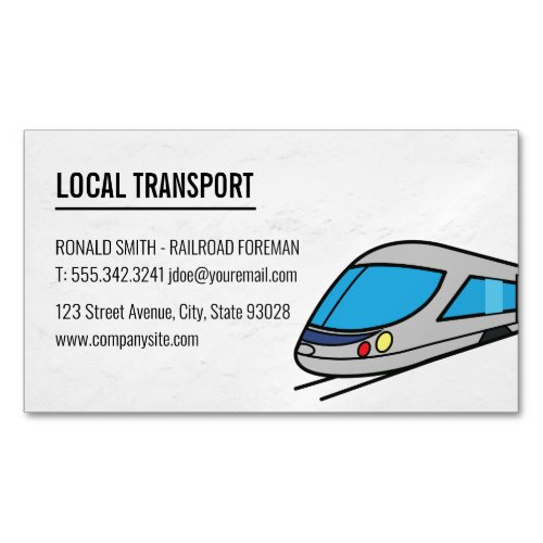 High Speed Train Business Card Magnet