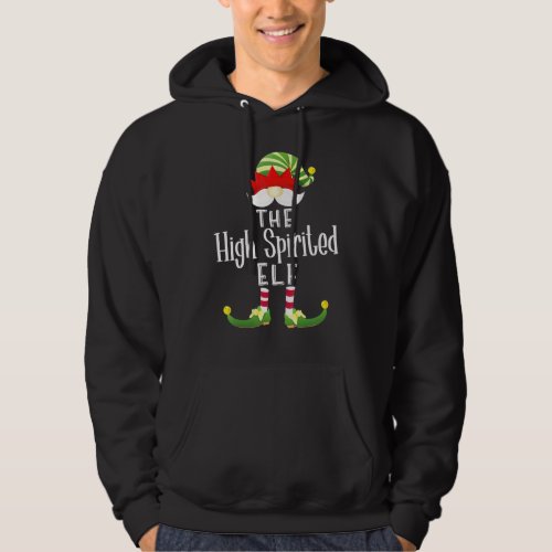 High Spirited Elf Group Christmas Pajama Party Hoodie