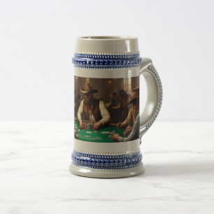 High Stakes Old West Poker Beer Stein