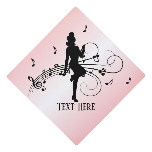High Step Dancing to the Music Custom Graduation Cap Topper (Front)