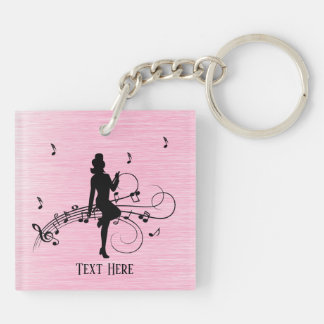High Step Dancing to the Music Custom Keychain