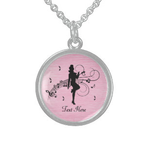 High Step Dancing to the Music Custom Sterling Silver Necklace
