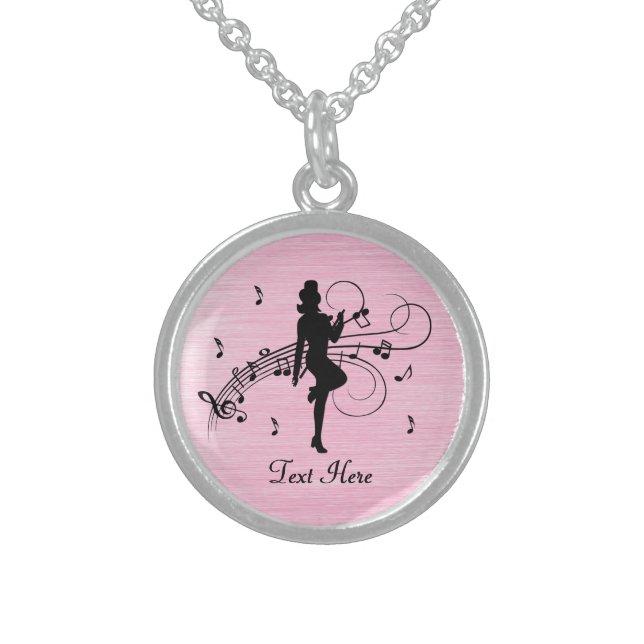 High Step Dancing to the Music Custom Sterling Silver Necklace (Front)